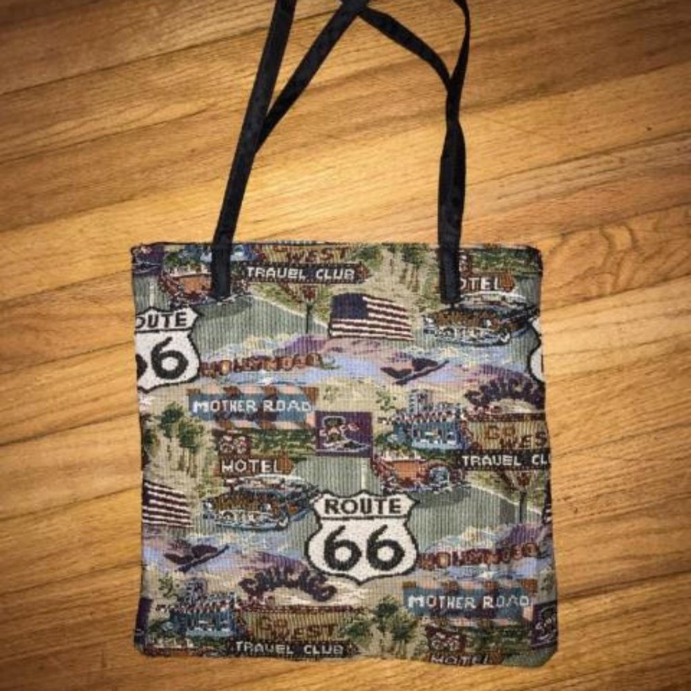 Rt. 66 Bag NWOT Carpet bag style tote.  Zip closure one inside pocket w/zipper